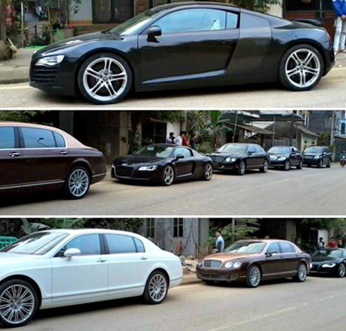 Mới đây, một dàn 6 chiếc siêu xe bất ngờ xuất hiện trên đường phố tại thị xã Cao Bằng (tỉnh Cao Bằng) khiến người dân quanh khu vực được phen mãn nhãn. Trong số này có tới một nửa là siêu xế Bently, còn lại là Audi R8 và Mercedes. Được biết, giá của một chiếc Bently Continental Flying Spur Speed khi về tới Việt Nam có giá không dưới 10 tỷ đồng.