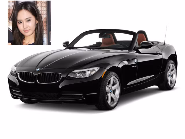 Cô nàng Yuri chọn cho mình chiếc xe thể thao mui trần 2 chỗ (roadster) BMW Z4. Xe mang đặc trưng của hãng BMW với đèn pha Corona và thiết kế lưới tản nhiệt kiểu truyền thống. Bánh xe có bộ mâm 5 chấu kiểu chữ V và lốp xe Runflat giúp xe có thể di chuyển ngay cả khi bị xẹp lốp.