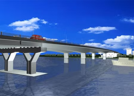 Đồng thời, dự án cũng xây dựng được các tuyến đường giao thông chiến lược nối trung tâm thành phố với các khu vực ven đô. Ảnh: Dự án cầu và đường Nguyễn Tri Phương được xây dựng có chiều dài 801,5m, kinh phí đầu tư 540 tỷ đồng.