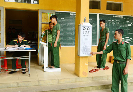 Kiểm tra sức khỏe.