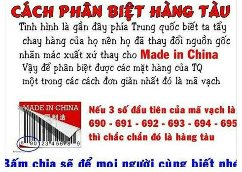 Nhung cach don gian de nhan biet duoc dau la hang Trung Quoc