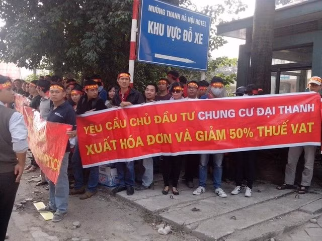 Cư dân chung cư Đại Thanh "tố" chủ đầu tư.