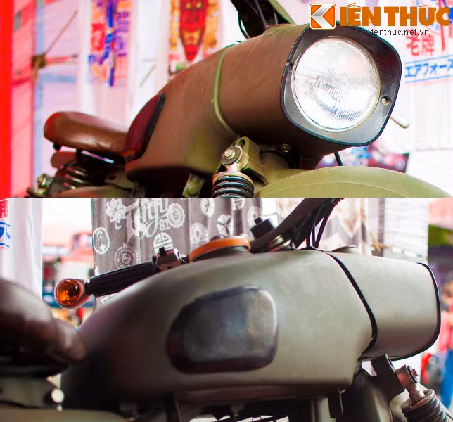 Với chiếc đèn vuông khá ấn tượng và các chi tiết nối giữa đèn và bình xăng được làm tỉ mỉ, người xem có cảm giác bình xăng và đèn liền với nhau như một khối thống nhất nhưng vẫn thoải mái khi vào cua.