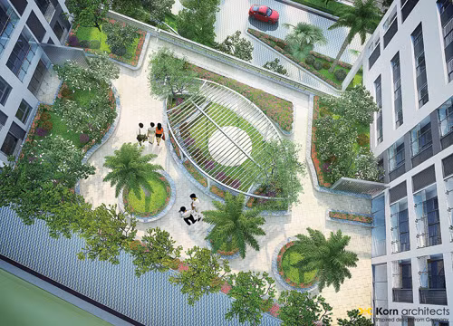 Cũng thuộc Phú Mỹ Hưng, khu phố Green Valley tọa lạc ngay trung tâm đô thị Phú Mỹ Hưng gần bên sân Golf Nam Sài Gòn. Tổng diện tích dự án rộng hơn 14.500 m2 gồm 4 tòa nhà cao từ 20 - 27 tầng, 36% số lượng căn hộ Green Valley có diện tích dưới 100 m2, tỷ lệ không gian xanh đạt 8,9 m2/người.