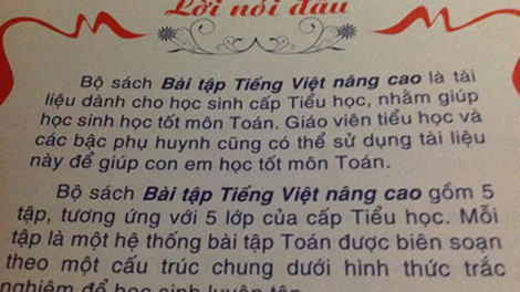 Lỗi sai trong phần "Lời nói đầu" của cuốn sách. Ảnh: VOV
