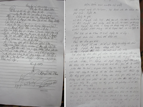 Gia đình nạn nhân cam kết không khám nghiệm tử thi và biên bản bệnh viện đồng ý hỗ trợ cho gia đình.