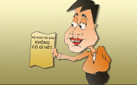 Tài sản phải kê khai là nhà, đất, ôtô, tiền vàng, thu nhập trong năm...