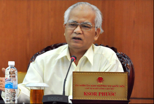 Chủ tịch Hội đồng Dân tộc Ksor Phước. Ảnh: VOV