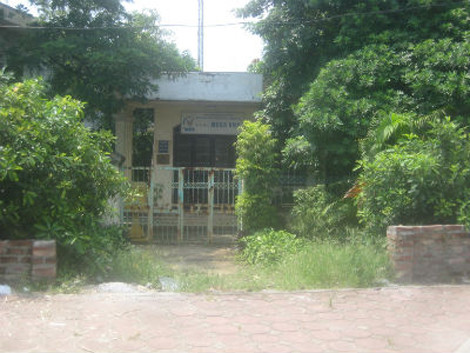 Cổng bưu điện văn hóa xã Cổ Bi, nơi xảy ra vụ án.