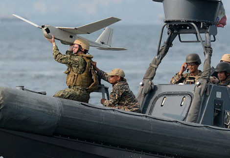 Binh sĩ Hải quân Mỹ - Philippines tập trận chung.