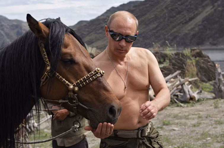 Tổng thống Nga Vladimir Putin có một kỳ nghỉ hè thú vị ở Siberia. Tại đây “người hùng” nước Nga trổ tài bơi lội, câu cá, chèo thuyền và ngực trần cưỡi ngựa.