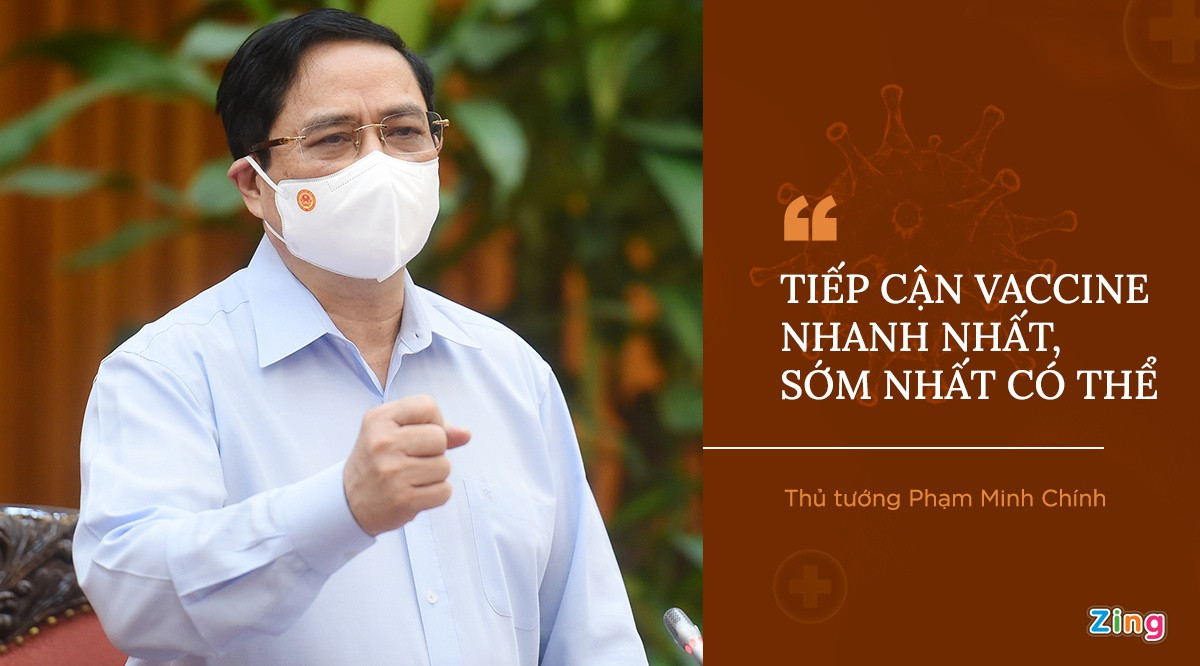 Chủ trì cuộc làm việc với Bộ Y tế sáng 15/5, Thủ tướng Phạm Minh giải thích chủ động tấn công là phải xét nghiệm chủ động, tích cực hơn nữa, thực hiện chiến lược vaccine, tăng cường tiếp cận các nguồn, mua vaccine theo đúng kế hoạch và tổ chức tiêm hiệu quả, đúng ưu tiên. “Phải tiếp cận vaccine nhanh nhất, sớm nhất có thể, cần tích cực hơn nữa, quyết liệt hơn nữa, cụ thể hơn nữa cả về số lượng, chất lượng, vấn đề thanh toán, tiến độ”, Thủ tướng chỉ đạo.