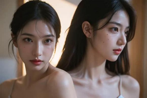  2. Nốt ruồi gần khóe mắt: Nốt ruồi gần khóe mắt, đặc biệt là gần thái dương, được gọi là nốt ruồi hoa đào.