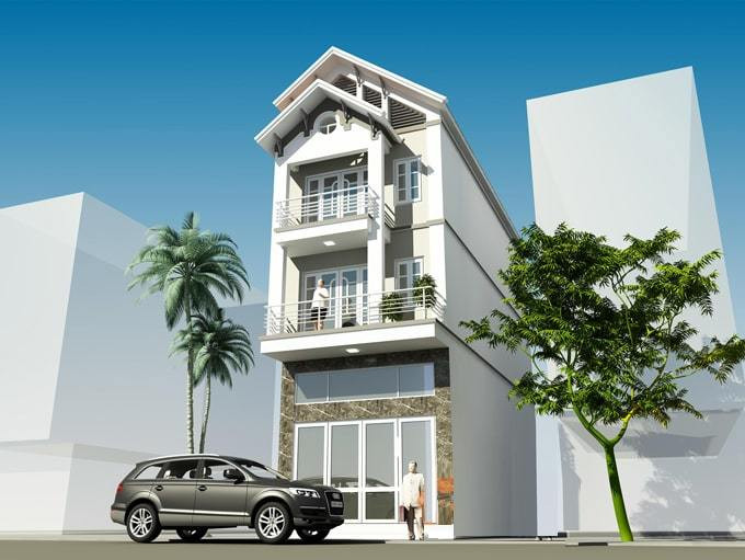 Mau nha ong 3 tang mai Thai dep tinh te, quanh nam mat me