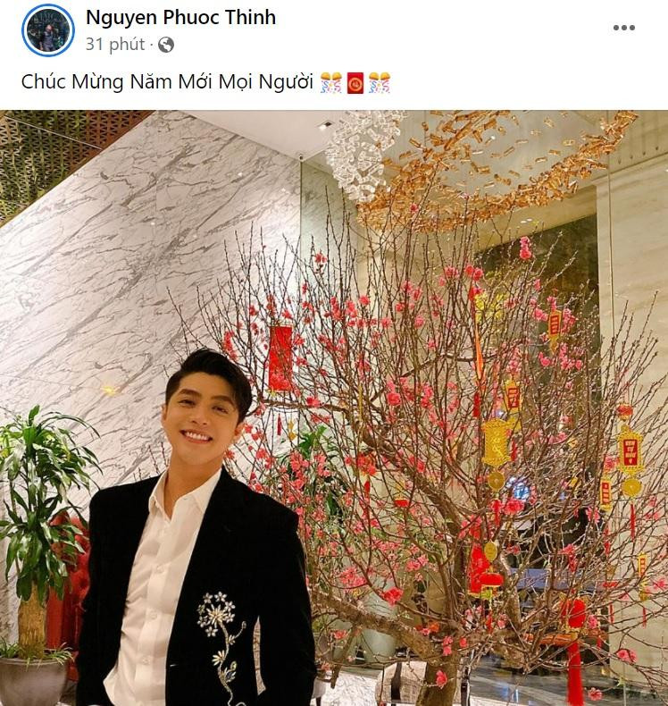 oo Phước Thịnh gửi lời chúc mừng năm mới, "bonus" khoảnh khắc cực bảnh trai.