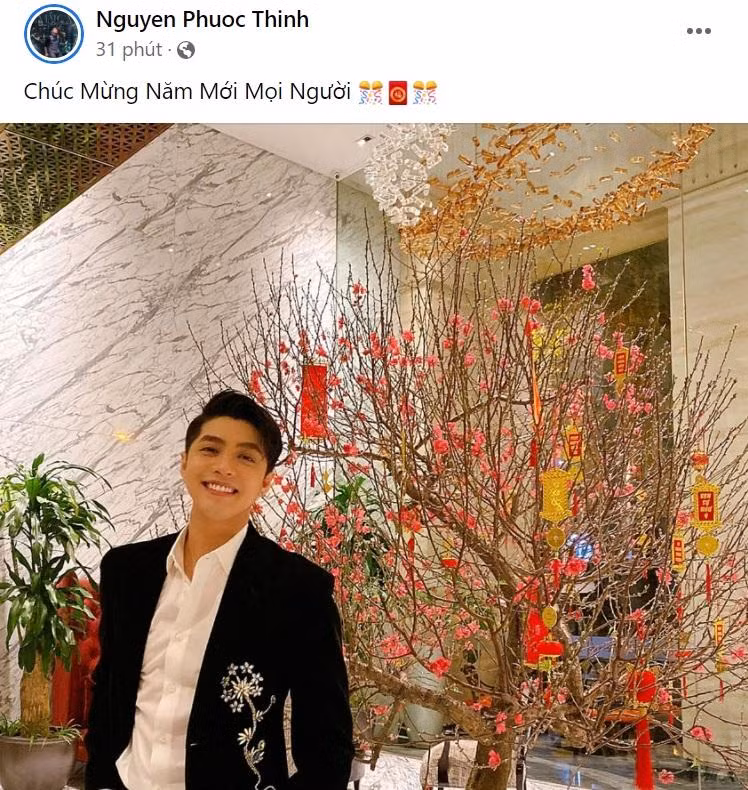 Noo Phước Thịnh gửi lời chúc mừng năm mới, "bonus" khoảnh khắc cực bảnh trai.