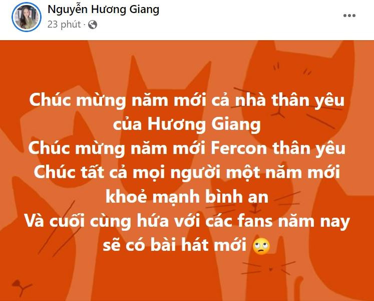 ương Giang chúc mừng khán giả, có lời hứa hẹn đặc biệt với fans.