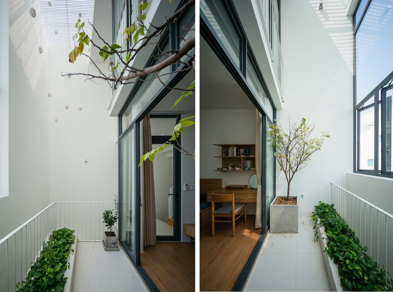 ây xanh ở mọi ngóc ngách trong nhà giúp kết nối thiên nhiên với không gian sống và không gian riêng tư của các thành viên.