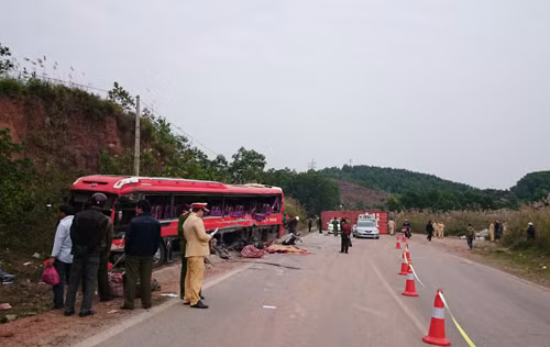 Hiện trường vụ tai nạn.