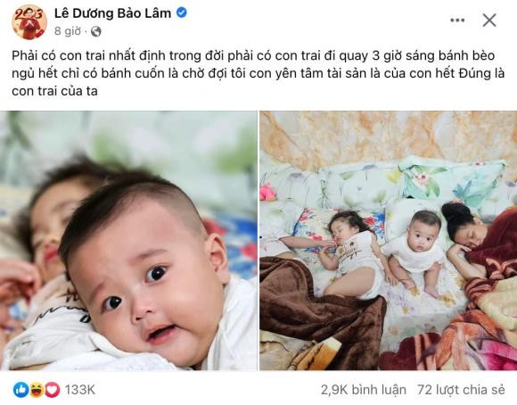 Lê Dương Bảo Lâm tuyên bố để hết tài sản lại cho quý tử ảnh 1