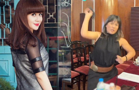 Vu NSUT Minh Huyen nem dien thoai vao Luu Thien Huong: Ai la nan nhan?