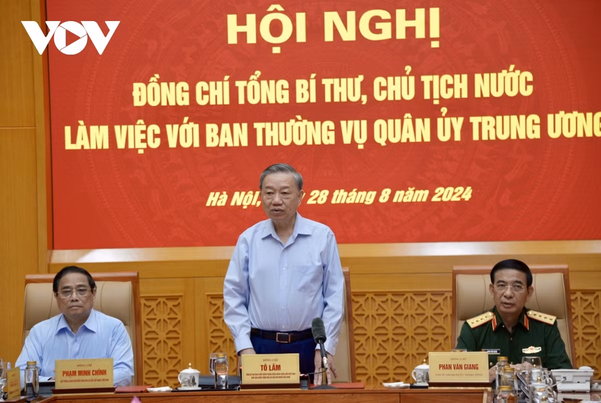 Tong Bi thu, Chu tich nuoc chu tri hoi nghi Ban Thuong vu Quan uy T.U-Hinh-6