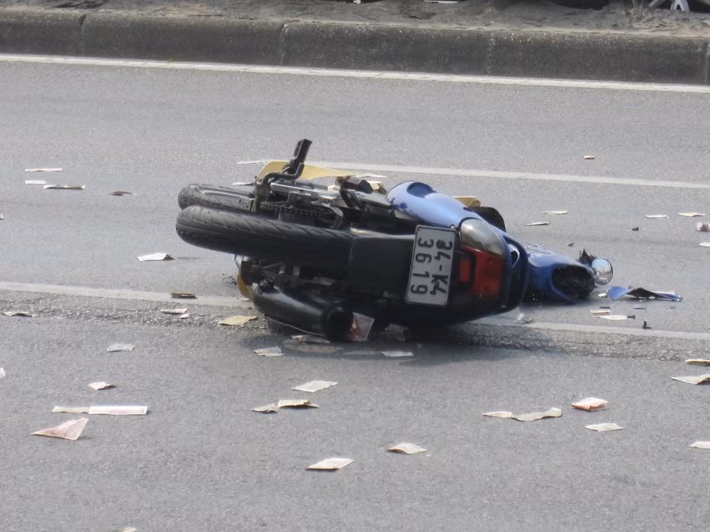 Hiện trường vụ tai nạn.