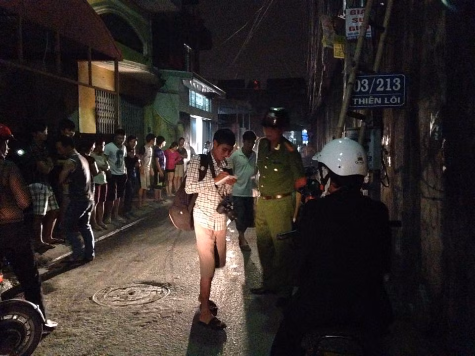 Hiện trường vụ án mạng.