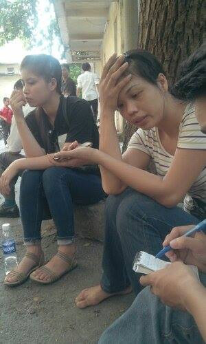 Chị Huyến, vợ đối tượng Thắng nghi ngờ cái chết của chồng mình.