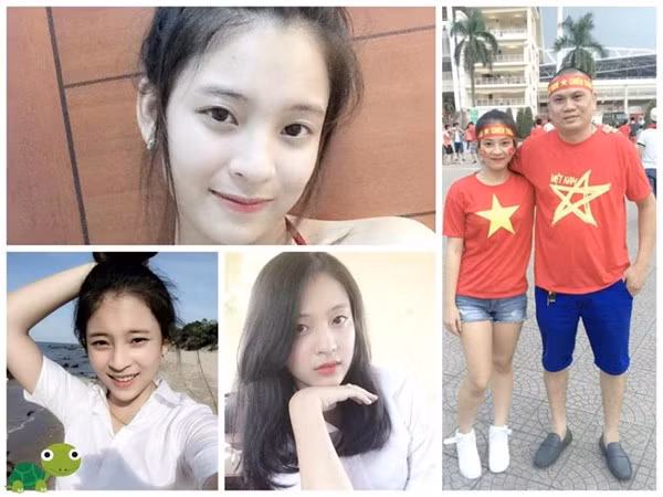 Cô gái xinh đẹp, trẻ trung rất nhiệt tình, thường xuyên đến sân vận động Mỹ Đình để xem các trận bóng có sự hiện diện của tuyển U19 Việt Nam và cổ vũ hết mình cho người anh thân thiết. Ảnh: FB.