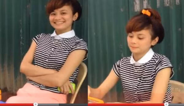 Xuất hiện lần đầu trong clip Chip đường phố hát ca khúc "Hoa trinh nữ", cô bé xinh xắn, đáng yêu là chủ quán trà đá được cư dân mạng đặt luôn cho biệt danh "Hoa trinh nữ".