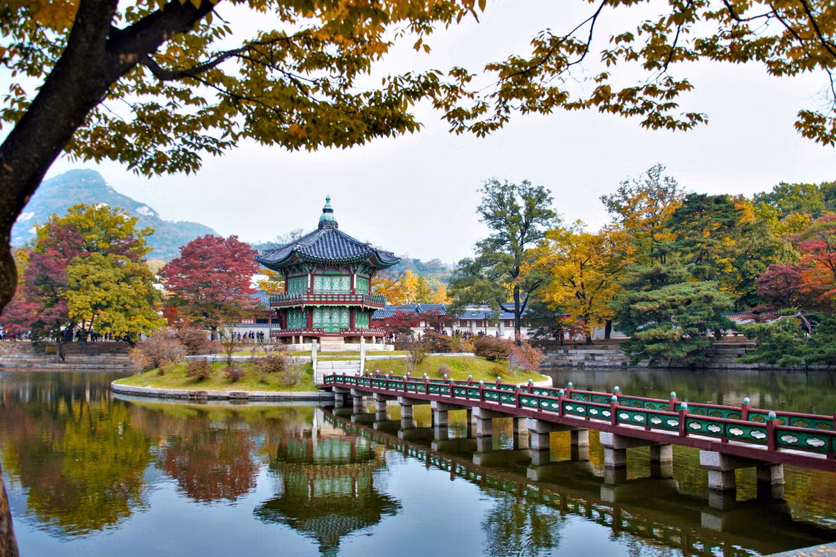Khu vườn thượng uyển của Gyeongbokgung nổi tiếng là đẹp, là nơi thu hút nhiều người dân và du khách đến ngoạn cảnh. Ảnh: Pexels.