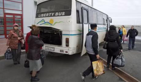 Hàng nghìn người dân Ukraine đã chạy sang Nga tị nạn.