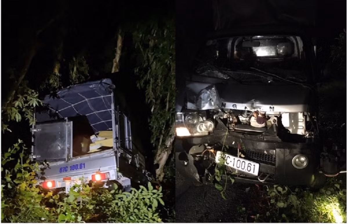 Phat hien cong an, tai xe lao xe xuong kenh bo tron