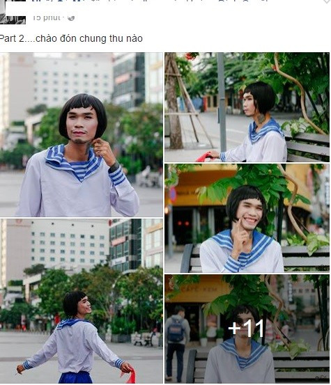 Trai Sài thành hóa trang nữ sinh bị ném đá vì phản cảm Trai Sai thanh hoa trang nu sinh bi nem da vi phan cam