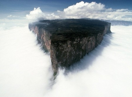 Roraima là ngọn núi cao nhất trong cao nguyên Guyana thuộc Nam Mỹ. Nó nằm trên biên giới 3 nước Venezuela, Brazil và Guyana. Núi luôn chìm trong mây, khung cảnh tựa như trong truyện cổ tích với hệ động, thực vật phong phú. Ảnh: Yunnan.cn