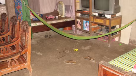 Hiện trường xảy ra vụ án.