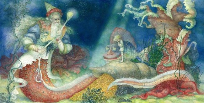 Với lớp da đen hoặc xanh biển, phủ vảy, quái vật này xuất hiện hầu như về đêm với đầu tóc bằng rong biển lộn xộn. Thủy quái này thường bắt người làm nô lệ.