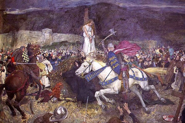 Vụ ngoại tình sau đó vỡ lở, đôi tình nhân trốn về lâu đài của Lancelot. Vua Arthur tức giận, cùng các hiệp sĩ của mình tấn công thành lũy của Lancelot. Tuy nhiên, đội quân của vua Arthur đã buộc phải rút lui trong đau khổ do thành lũy quá vững chắc và không thể phá vỡ. Trận chiến đã được ghi lại như một trong những trận chiến đáng buồn nhất của vua Arthur. Lancelot, Guinevere cũng sau đó và Lancelot trở thành một ẩn sĩ, còn Guinevere trở thành một nữ tu tại Amesbury.