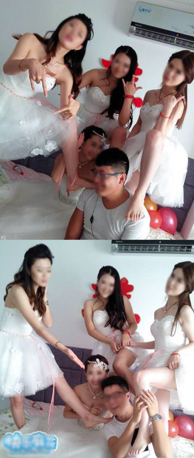 Dàn phù dâu sexy đàn áp trai đẹp.