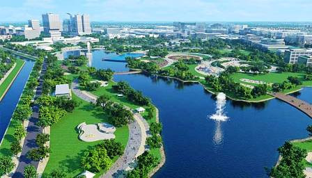 Công viên trung tâm của thành phố mới BD.