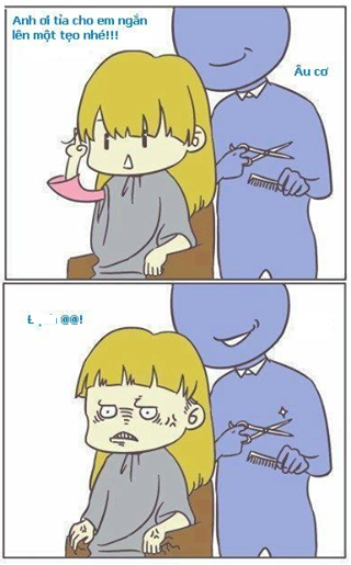 Đây là khuôn mặt của bạn khi không được kiểu tóc như ý.