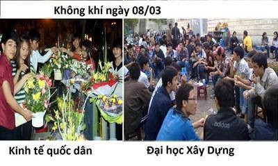 Không khí 8/3 ở ĐH Kinh tế và Xây dựng.