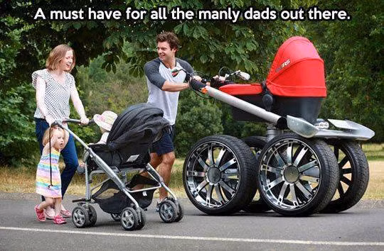 Xe của bố là phải hoành tráng hơn xe của mẹ.