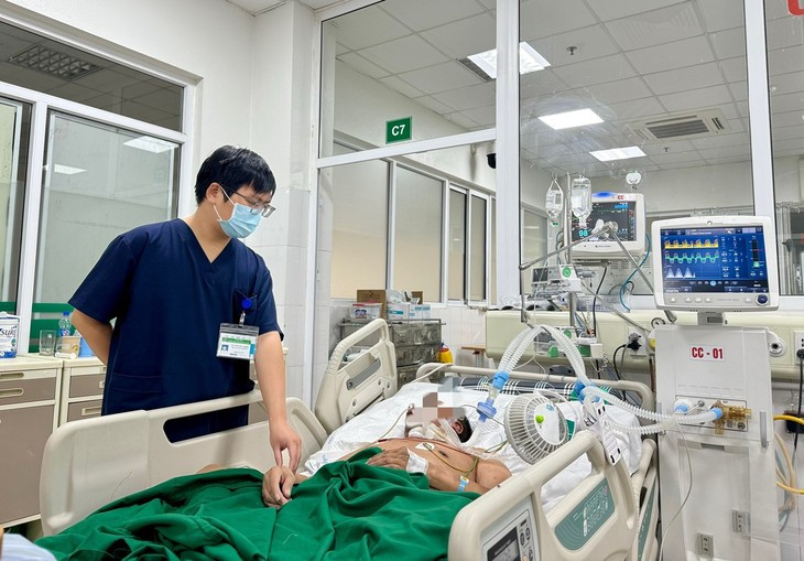 Bệnh nhân suy hô hấp do uốn ván - Ảnh BVCC