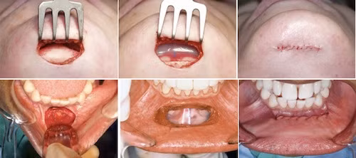 Cách này không để lại sẹo lộ bên ngoài, tuy nhiên lại dễ nhiễm trùng và đòi hỏi bạn cần chăm sóc răng miệng kỹ lưỡng sau khi phẫu thuật.