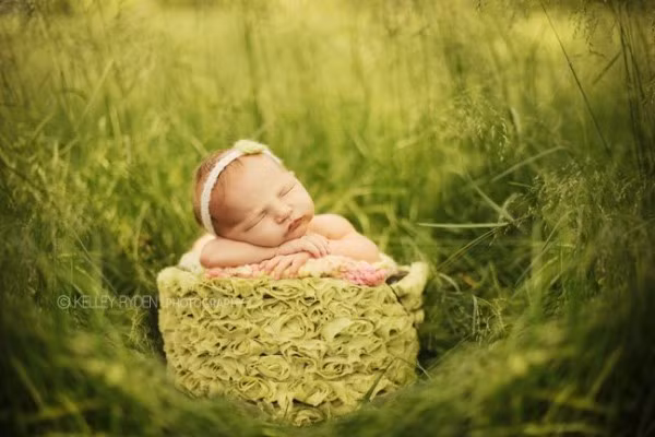 Thiên nhiên bao bọc, bảo vệ giấc ngủ của bé.