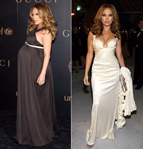 Bí quyết giảm cân từ Jennifer Lopez. Cũng như các ngôi sao khác, J.Lo lấy lại vóc dáng quyến rũ của mình trong thời gian rất ngắn sau khi sinh. Cô chia sẻ bí quyết giảm cân của mình rằng, nhằm giảm cân, cô ca sĩ kiêm diễn viên tài năng này đã duy trì khẩu phần ăn 1400 calorie một ngày và được chia thành bốn bữa nhỏ. Trong những bữa ăn đó, thông thường sẽ gồm chủ yếu hoa quả và rau tươi. Đặc biệt, trong giai đoạn giảm cân, cô luôn tránh dùng các loại thịt màu đỏ và uống thật nhiều nước. Cô cũng duy trì hoạt động luyện tập 45-75 giờ mỗi tuần để việc giảm cân hiệu quả hơn.