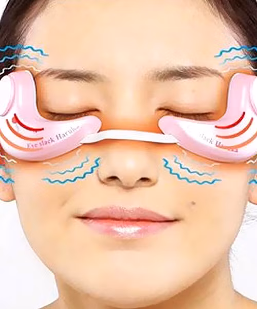 Máy chống lão hóa da. Chiếc máy chống lão hóa da vùng mắt sẽ là một trợ thủ đắc lực cho bạn trong công cuộc tìm kiếm những điều mới lạ để duy trì vẻ đẹp tự nhiên trên khuôn mặt. Bạn chỉ cần nằm xuống, lắp máy vào vùng mắt và để cho nó tự thực hiện công việc của mình. Chiếc máy chạy bằng pin với chế độ rung nhẹ nhàng sẽ massage cho vùng mắt của bạn và giúp bạn chống lại việc cấu thành bọng mắt và việc bị chùng, chảy xệ da vùng mắt mà tuổi tác mang lại.