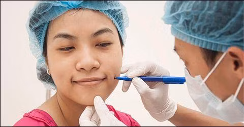 Trước khi phẫu thuật tạo má lúm đồng tiền, các bác sĩ sẽ xem xét khuôn mặt, xác định điểm cần tạo má lúm sao cho phù hợp với từng khuôn mặt.